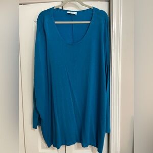 bryn Walker Teal Long Sleeve Top